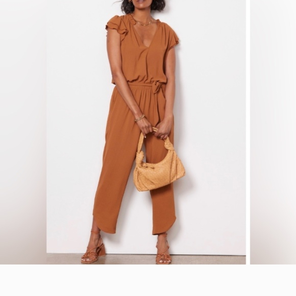 Evereve Sierra Jumpsuit - Adobe Brown - Size Medium - Nwt